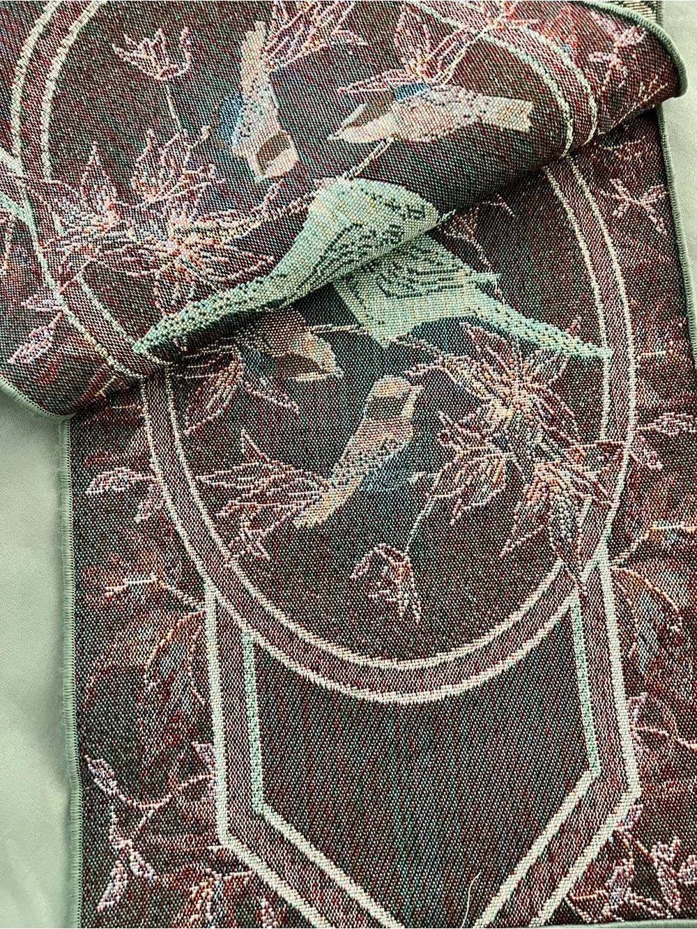 Red Cardinal and Chickadee Tapestry Table Runner 13” x 72”